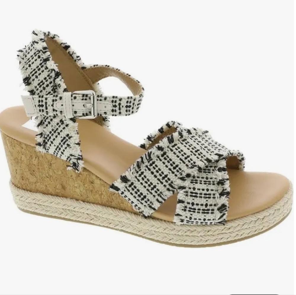 Dolce Vita NWT Black and White Platform Wedge Sandal Size 11